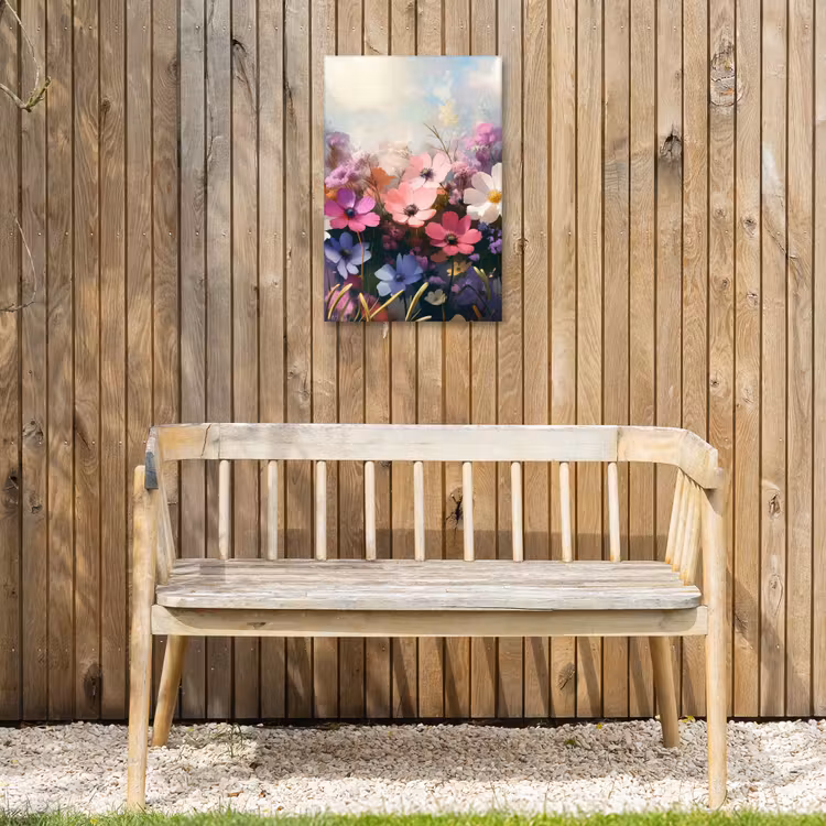 Bloemen - Kleurrijk - Bloei Tuinposter op houten frame 2 cm dik klein -sfeer4
