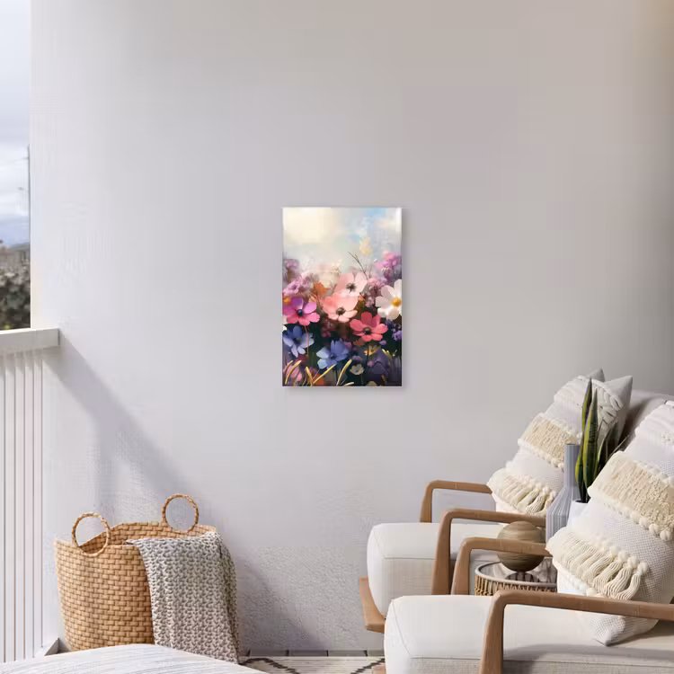 Bloemen - Kleurrijk - Bloei Tuinposter op houten frame 2 cm dik klein -sfeer1
