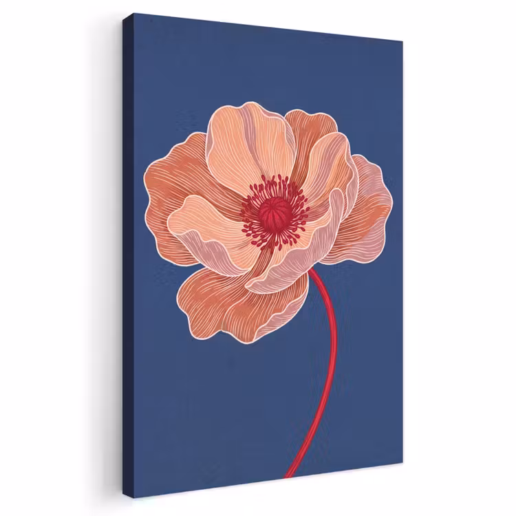Outdoor Canvas Print - Flowers - Modern - Abstract - Bloemen - Modern - Abstract Tuinposter op houten frame 2 cm dik klein