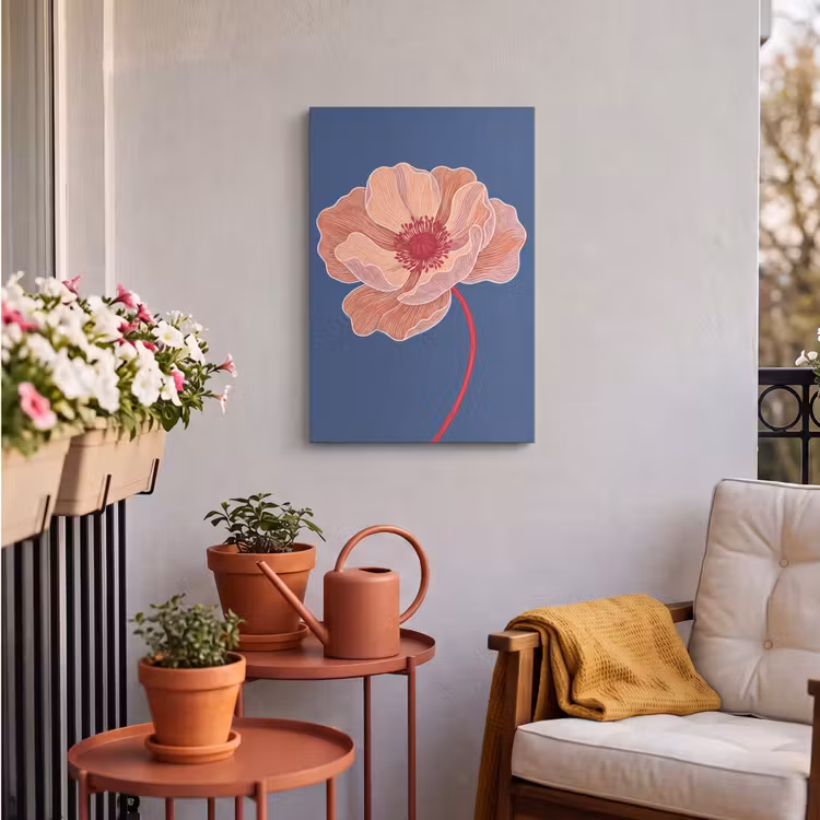 Outdoor Canvas Print - Flowers - Modern - Abstract - Bloemen - Modern - Abstract Tuinposter op houten frame 2 cm dik klein