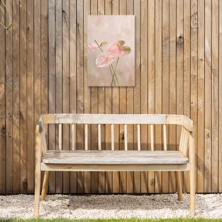 Bloemen - Pastel - Abstract - Natuur - Groen Tuinposter op houten frame 2 cm dik klein -sfeer4