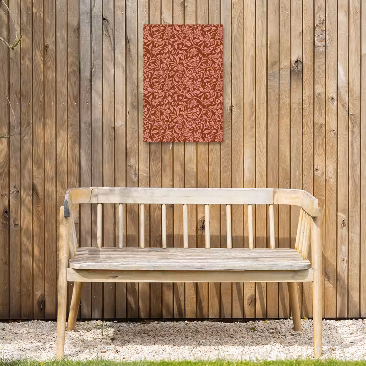 Bloemen - Print - Roze Tuinposter op houten frame 2 cm dik klein 841 -sfeer4