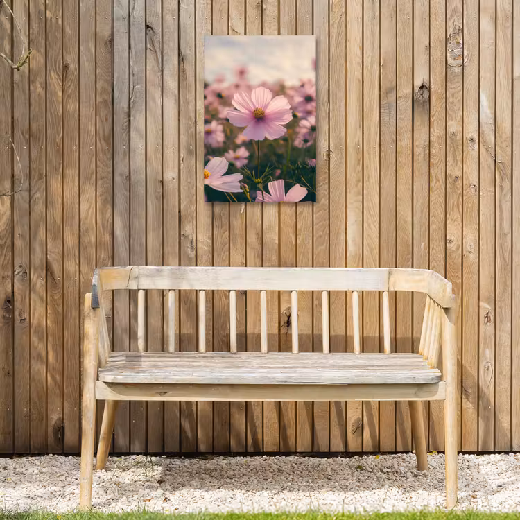 Bloemen - Paars - Wazig Tuinposter op houten frame 2 cm dik klein -sfeer4