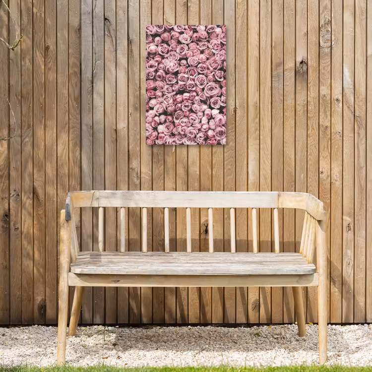 Bloemen - Rozen - Natuur - Roze - Botanisch Tuinposter op houten frame 2 cm dik klein -sfeer4