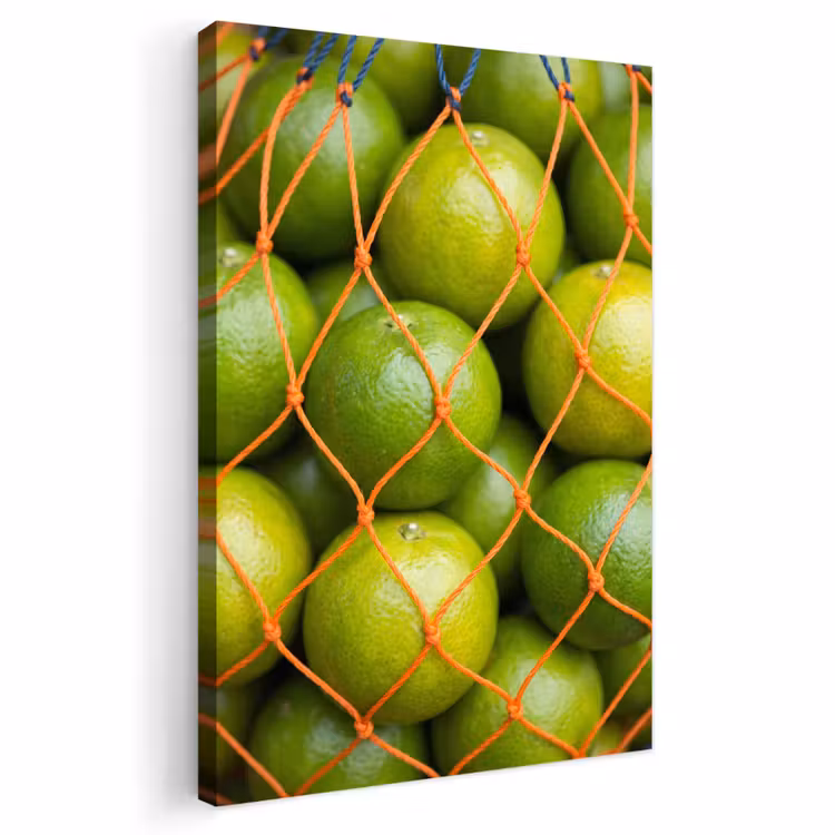 Eten - Net - Groen - Markt Tuinposter op houten frame 2 cm dik klein -3d