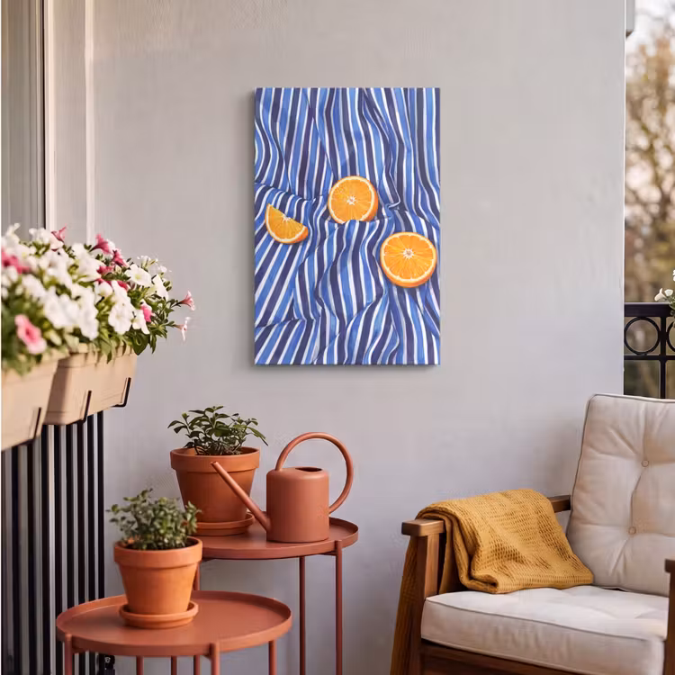 Outdoor Canvas Print - Food - Fruit - Orange - Eten - Fruit - Oranje Tuinposter op houten frame 2 cm dik klein