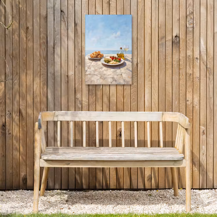 Eten - Middellandse Zee - Natuur - Geschilderd Tuinposter op houten frame 2 cm dik klein -sfeer4