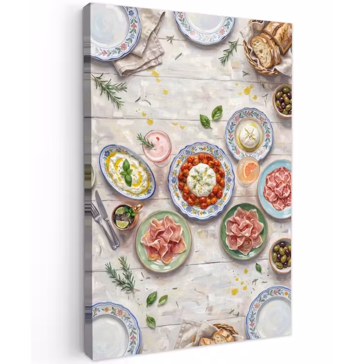 Eten - Tafel - Divers - Modern Tuinposter op houten frame 2 cm dik klein -3d