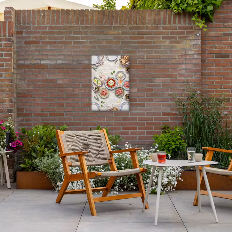 Eten - Tafel - Divers - Modern Tuinposter op houten frame 2 cm dik klein -sfeer3