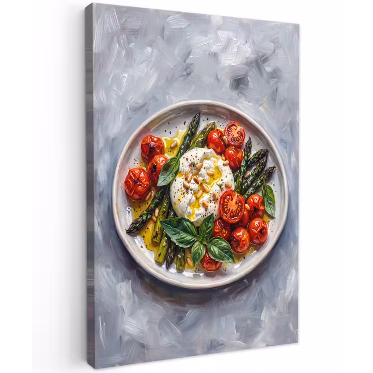 Eten - Groenten - Kaas - Modern - Vers Tuinposter op houten frame 2 cm dik klein -3d