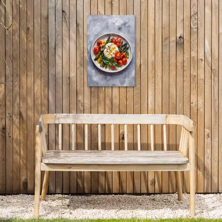 Eten - Groenten - Kaas - Modern - Vers Tuinposter op houten frame 2 cm dik klein -sfeer4