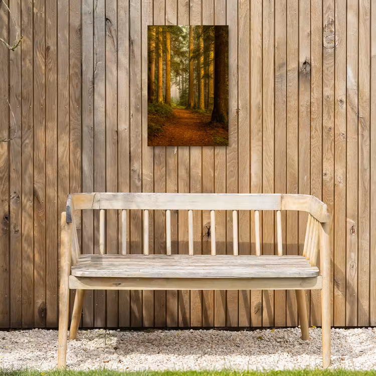 Bos - Natuur - Bomen - Landschap - Bladeren Tuinposter op houten frame 2 cm dik klein -sfeer4