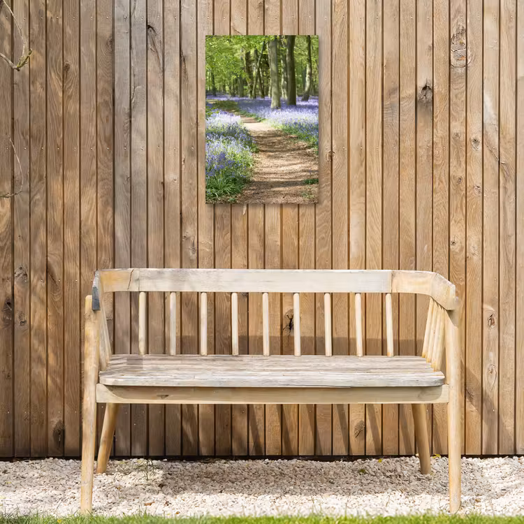 Bos - Pad - Bloemen - Paars - Groen - Natuur Tuinposter op houten frame 2 cm dik klein -sfeer4