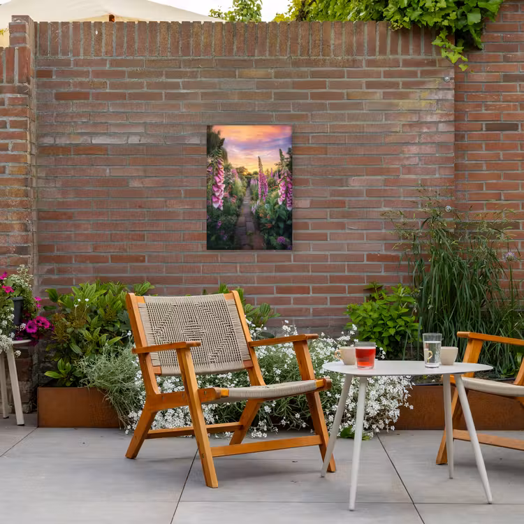Vingerhoedskruid - Bloemen - Tuin Tuinposter op houten frame 2 cm dik klein -sfeer3