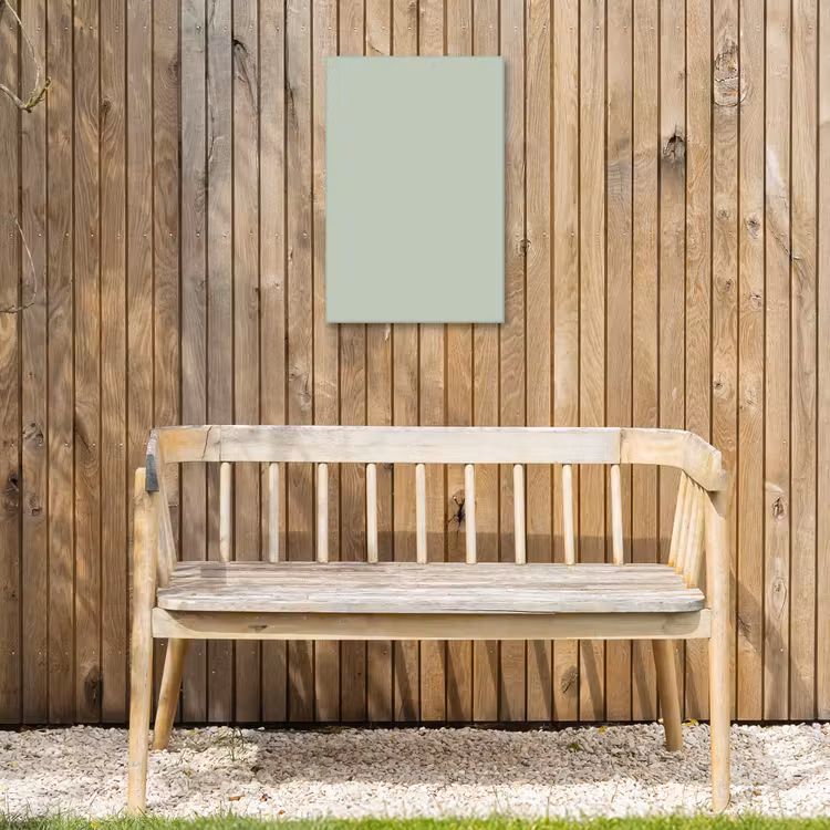 Frosted - Mint - Groen Tuinposter op houten frame 2 cm dik klein 841 -sfeer4