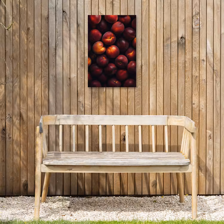 Fruit - Close up - Nectarines Tuinposter op houten frame 2 cm dik klein -sfeer4