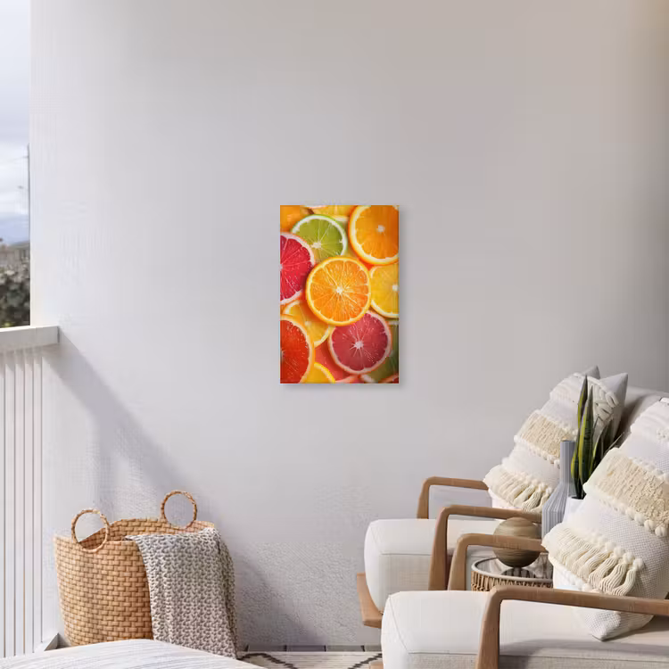 Fruit - Kleurrijk - Close up Tuinposter op houten frame 2 cm dik klein -sfeer1