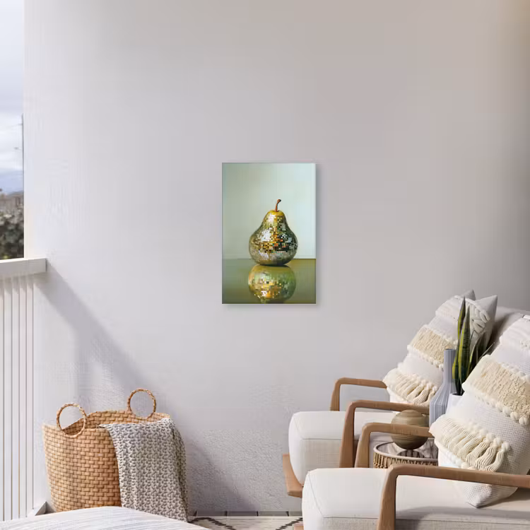 Fruit - Disco - Art - Glitter Tuinposter op houten frame 2 cm dik klein -sfeer1