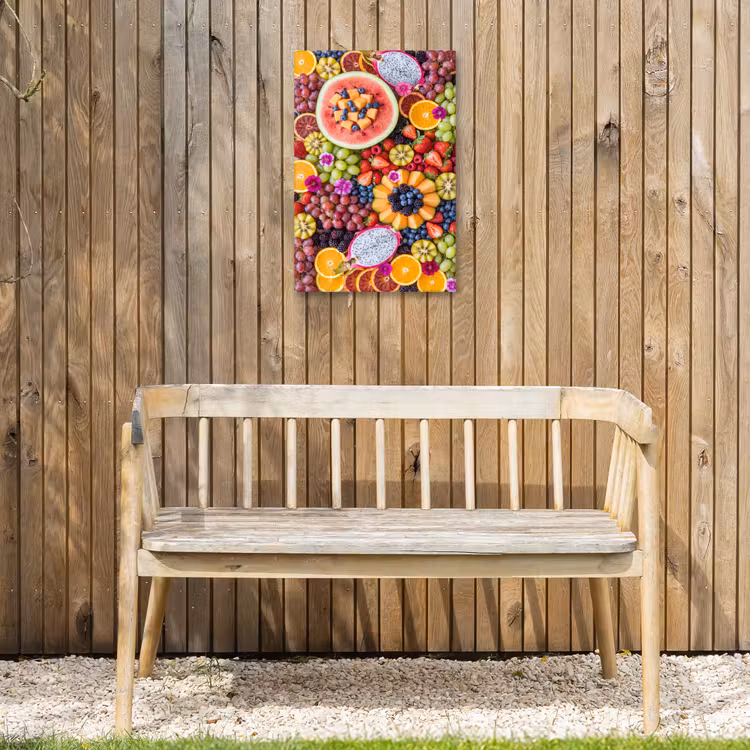 Fruit - Vers - Variatie - Eten - Kleurrijk Tuinposter op houten frame 2 cm dik klein -sfeer4