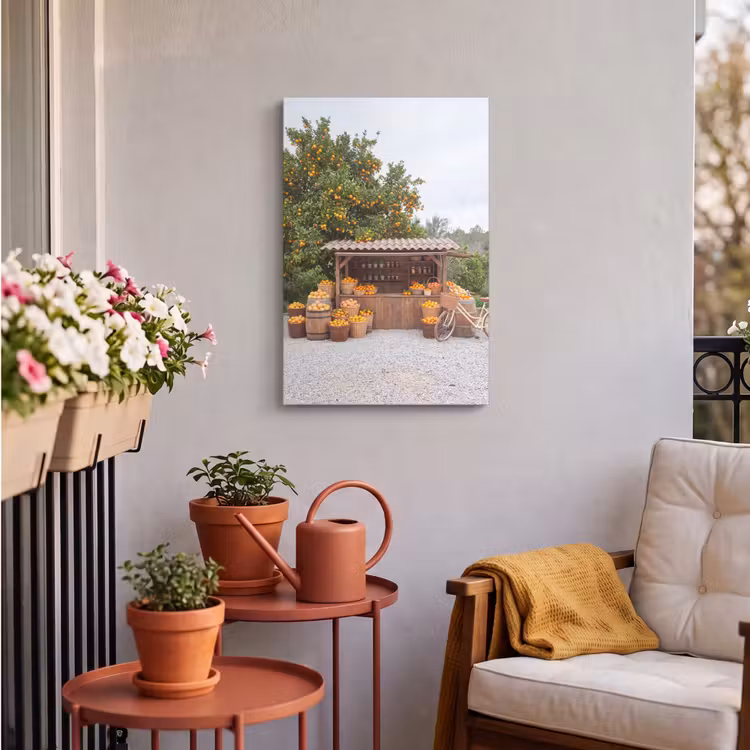 Outdoor Canvas Print - Fruit - Market - Rural - Fruit - Markt - Landelijk Tuinposter op houten frame 2 cm dik klein