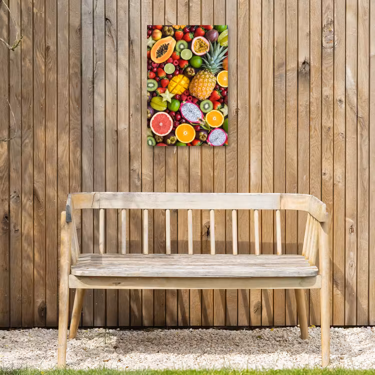 Fruit - Assortiment - Vers - Gezond - Kleurrijk Tuinposter op houten frame 2 cm dik klein -sfeer4