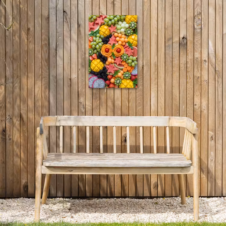 Fruit - Variatie - Kleurrijk - Vers - Eten Tuinposter op houten frame 2 cm dik klein -sfeer4