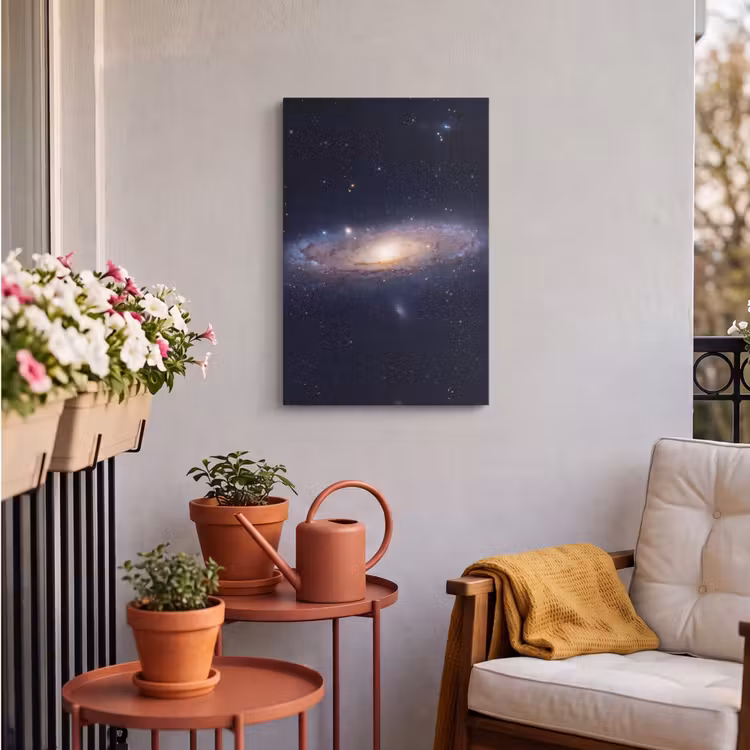 Outdoor Canvas Print - Galaxy - Space - Cosmos - Sterrenstelsel - Ruimte - Kosmos Tuinposter op houten frame 2 cm dik klein