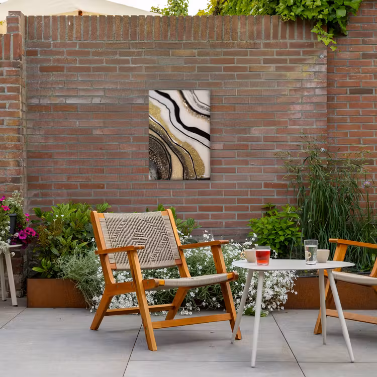Edelsteen - Abstract - Marmer - Natuur Tuinposter op houten frame 2 cm dik klein -sfeer3
