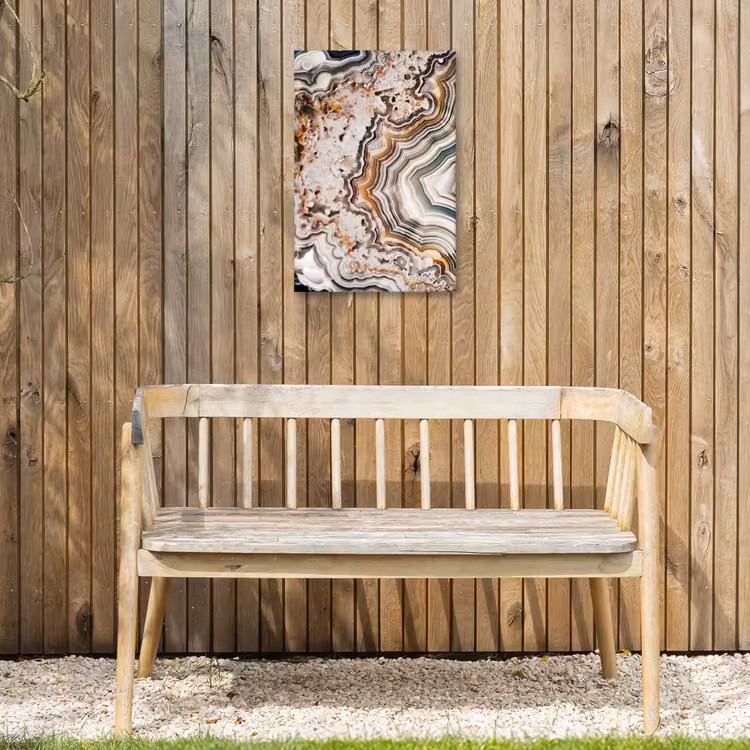 Edelsteen - Marmer - Natuur - Abstract Tuinposter op houten frame 2 cm dik klein -sfeer4
