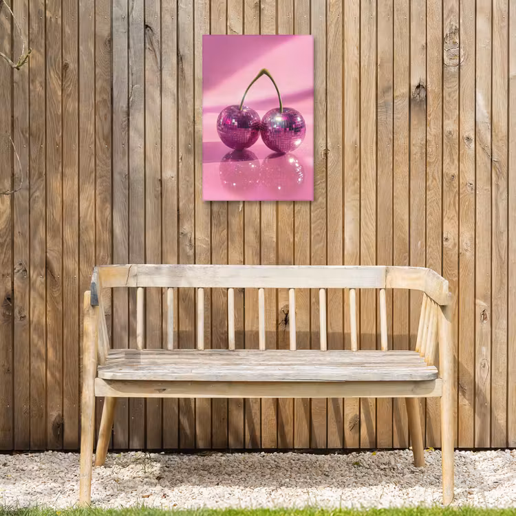 Glitter - Discobol - Roze - Kersen Tuinposter op houten frame 2 cm dik klein -sfeer4