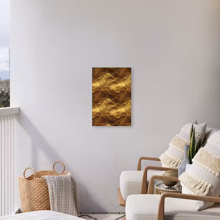 Bladgoud - Textuur - Goud Tuinposter op houten frame 2 cm dik klein 841 -sfeer1