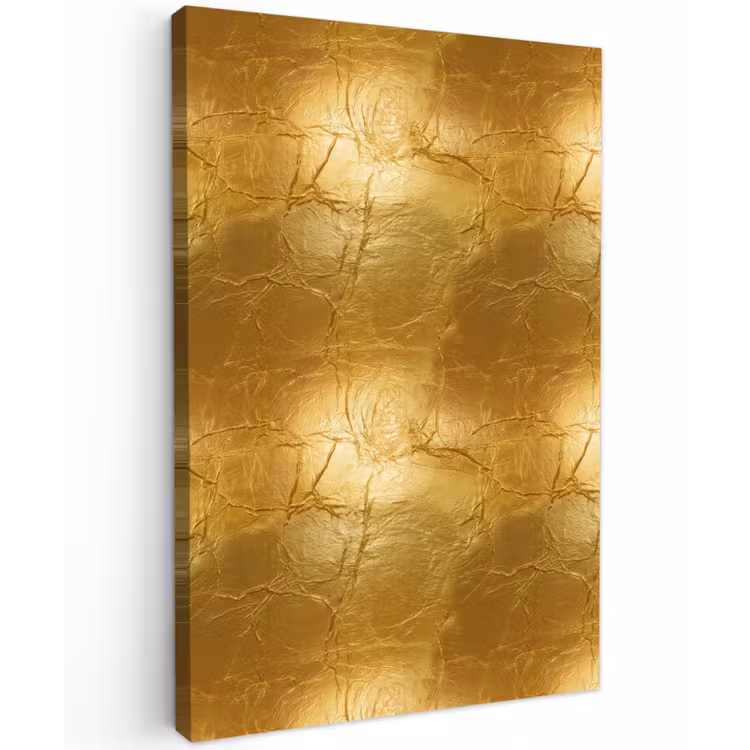Bladgoud - Vintage - Textuur - Warm Goud Tuinposter op houten frame 2 cm dik klein 841 -3d