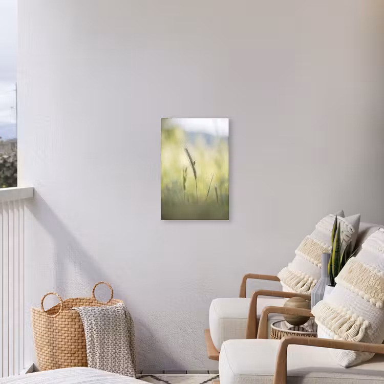 Graan - Aar - Natuur - Groen - Detail Tuinposter op houten frame 2 cm dik klein -sfeer1
