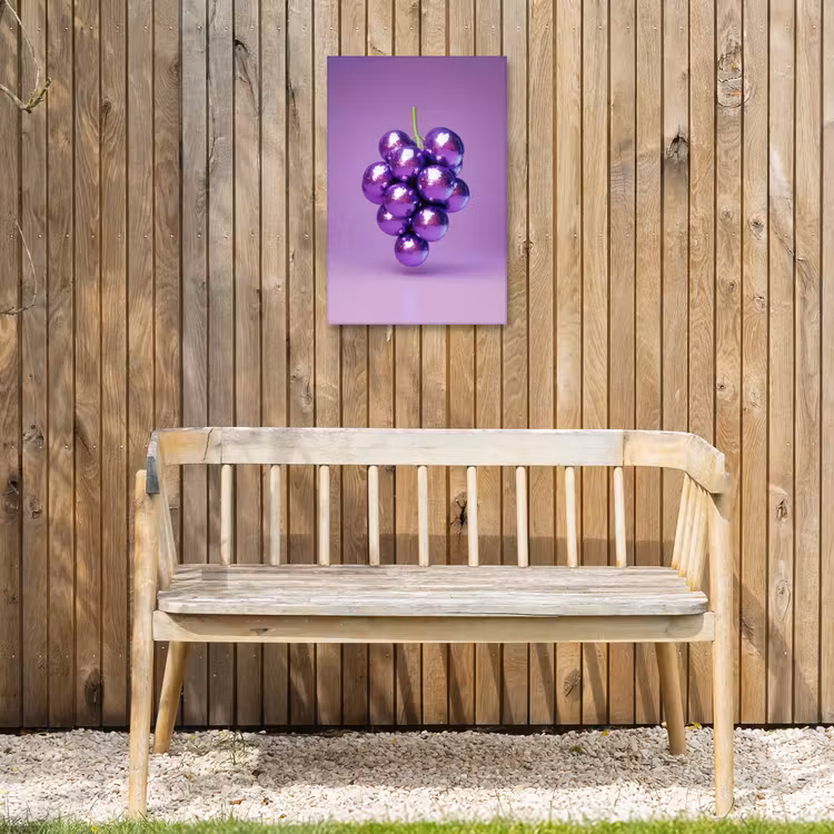 Druif - Disco - Glitter - Paars Tuinposter op houten frame 2 cm dik klein -sfeer4