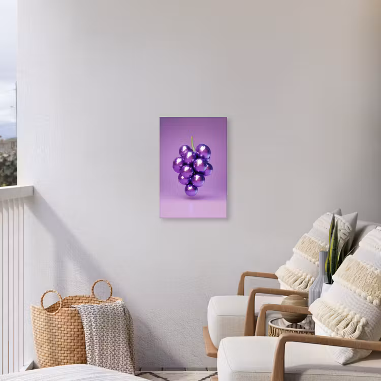 Druif - Disco - Glitter - Paars Tuinposter op houten frame 2 cm dik klein -sfeer1