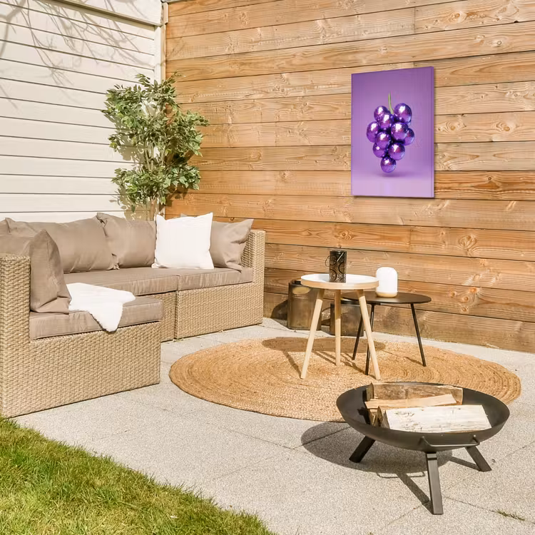 Druif - Disco - Glitter - Paars Tuinposter op houten frame 2 cm dik klein -sfeer2