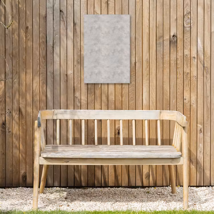Grijs - Beton - Industrieel Tuinposter op houten frame 2 cm dik klein 841 -sfeer4