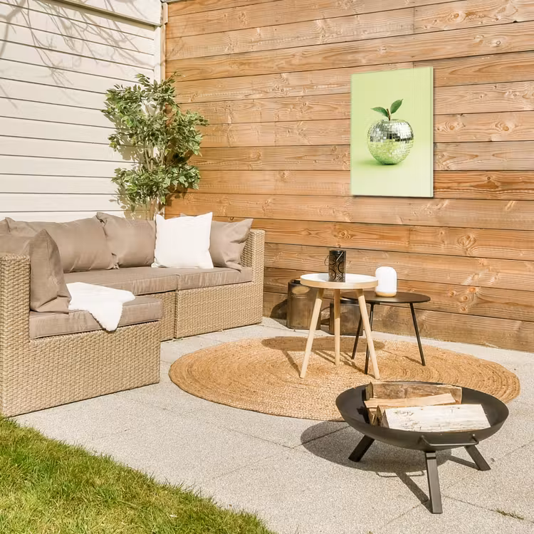 Groen - Disco - Decoratie - Appel Tuinposter op houten frame 2 cm dik klein -sfeer2