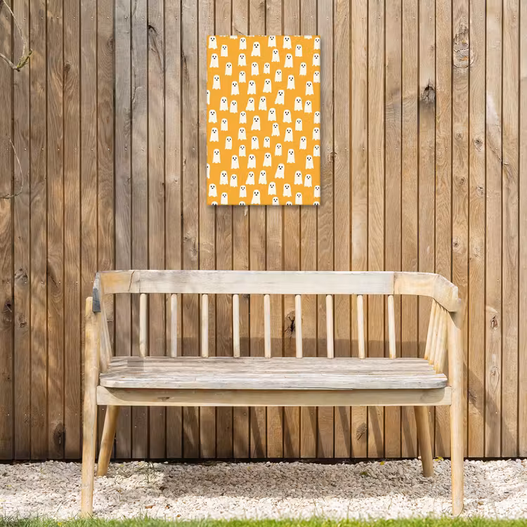 Halloween - Spookjes - Oker Tuinposter op houten frame 2 cm dik klein 841 -sfeer4