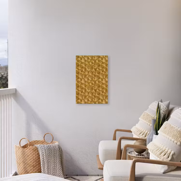 Gehamerd - Mozaïek - Antiek - Goud Tuinposter op houten frame 2 cm dik klein 841 -sfeer1
