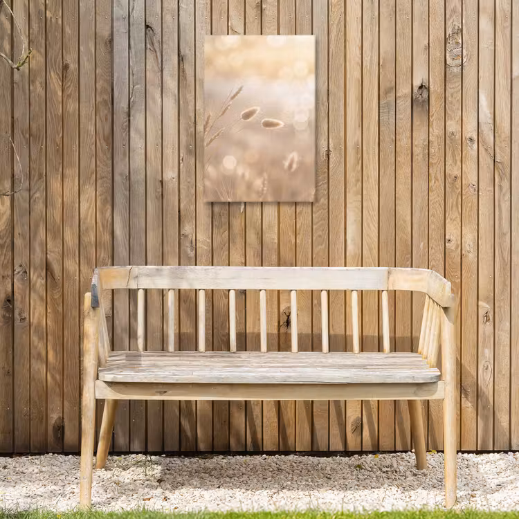 Hazestaartgras - Graanharen - Zonlicht Tuinposter op houten frame 2 cm dik klein -sfeer4