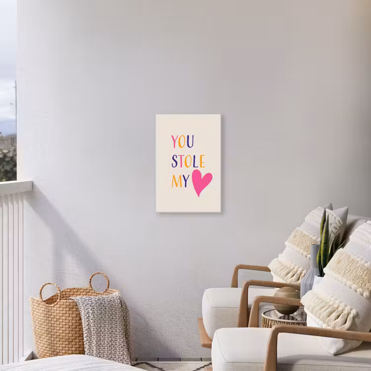 Hart - Valentijn - Tekst Tuinposter op houten frame 2 cm dik klein -sfeer1