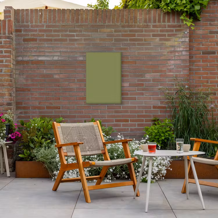 Herbal - Matcha - Groen Tuinposter op houten frame 2 cm dik klein 841 -sfeer3