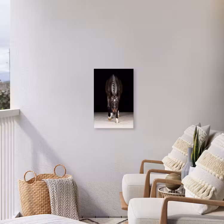 Paard - Modern - Portret Tuinposter op houten frame 2 cm dik klein -sfeer1