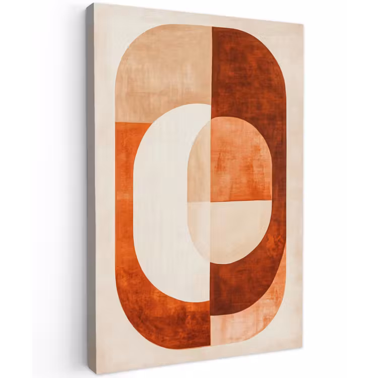Illustratie - Abstract - Vormen - Rood Tuinposter op houten frame 2 cm dik klein -3d