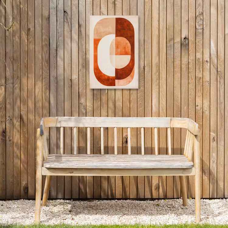 Illustratie - Abstract - Vormen - Rood Tuinposter op houten frame 2 cm dik klein -sfeer4