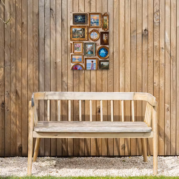 Interieur - Kunst - Collectie - Klassiek - Goud Tuinposter op houten frame 2 cm dik klein -sfeer4