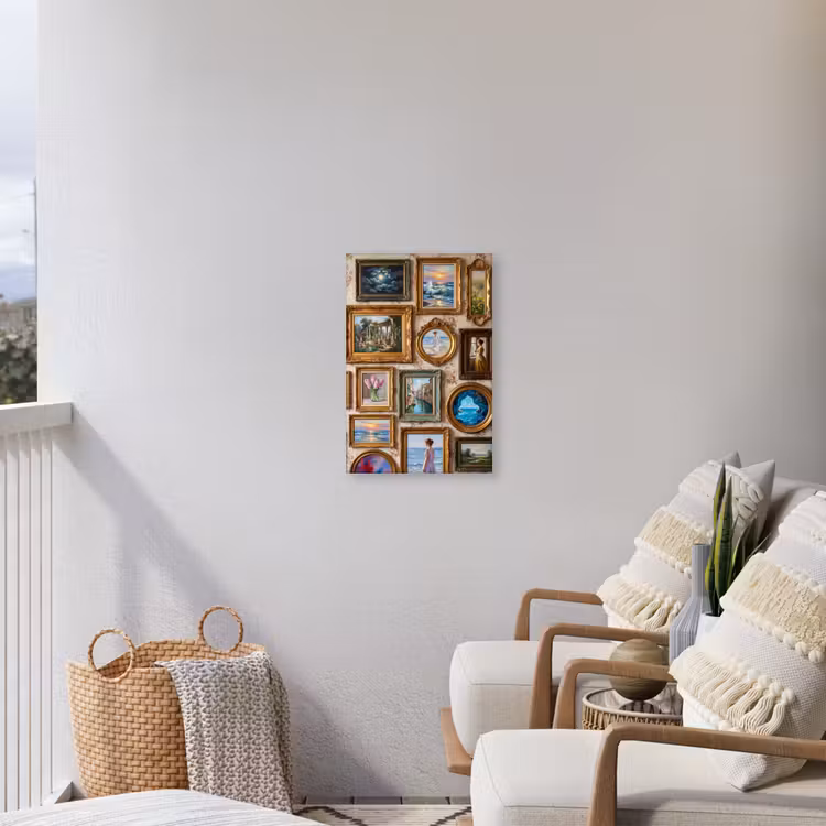 Interieur - Kunst - Collectie - Klassiek - Goud Tuinposter op houten frame 2 cm dik klein -sfeer1