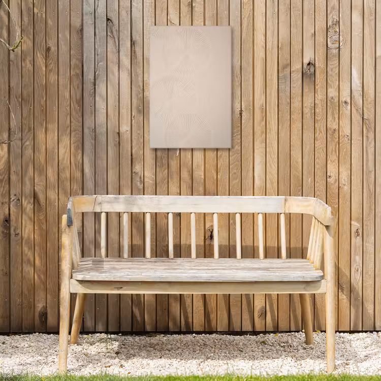 Japandi - Beige - Modern Tuinposter op houten frame 2 cm dik klein -sfeer4