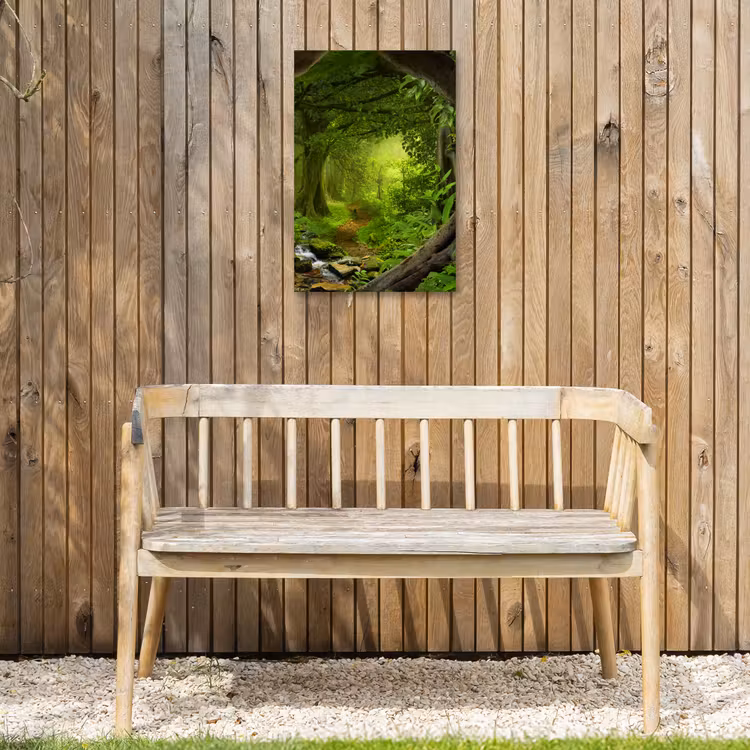 Jungle - Groen - Natuur - Tropisch - Planten Tuinposter op houten frame 2 cm dik klein -sfeer4